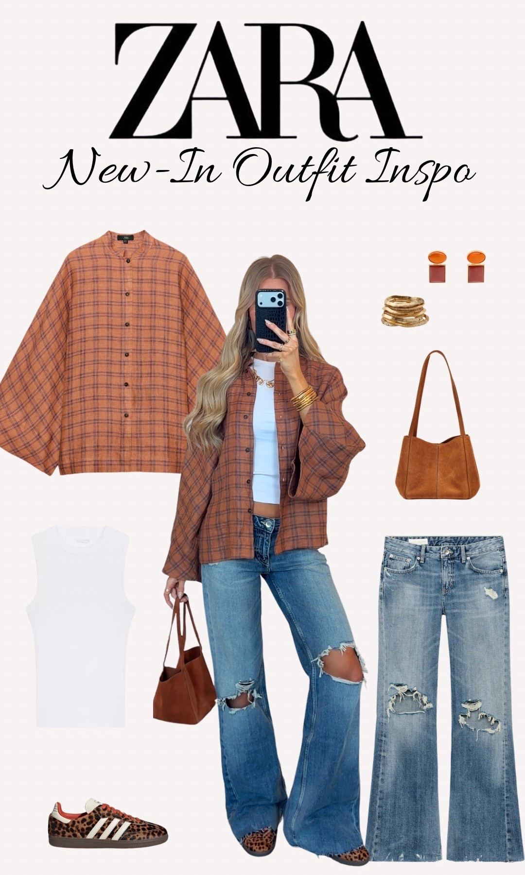 ZARA NEW-IN OUTFIT INSPO 🧡✨
The jeans is so so amazing- it fits super nice & the color is beautiful for fall! 
I’m wearing size EU34 in the jeans, size XS in the flannel and size S in the top ! I’m 1,70m tall for reference.

#LTKFashionMonth #LTKautumn #LTKstyletip
