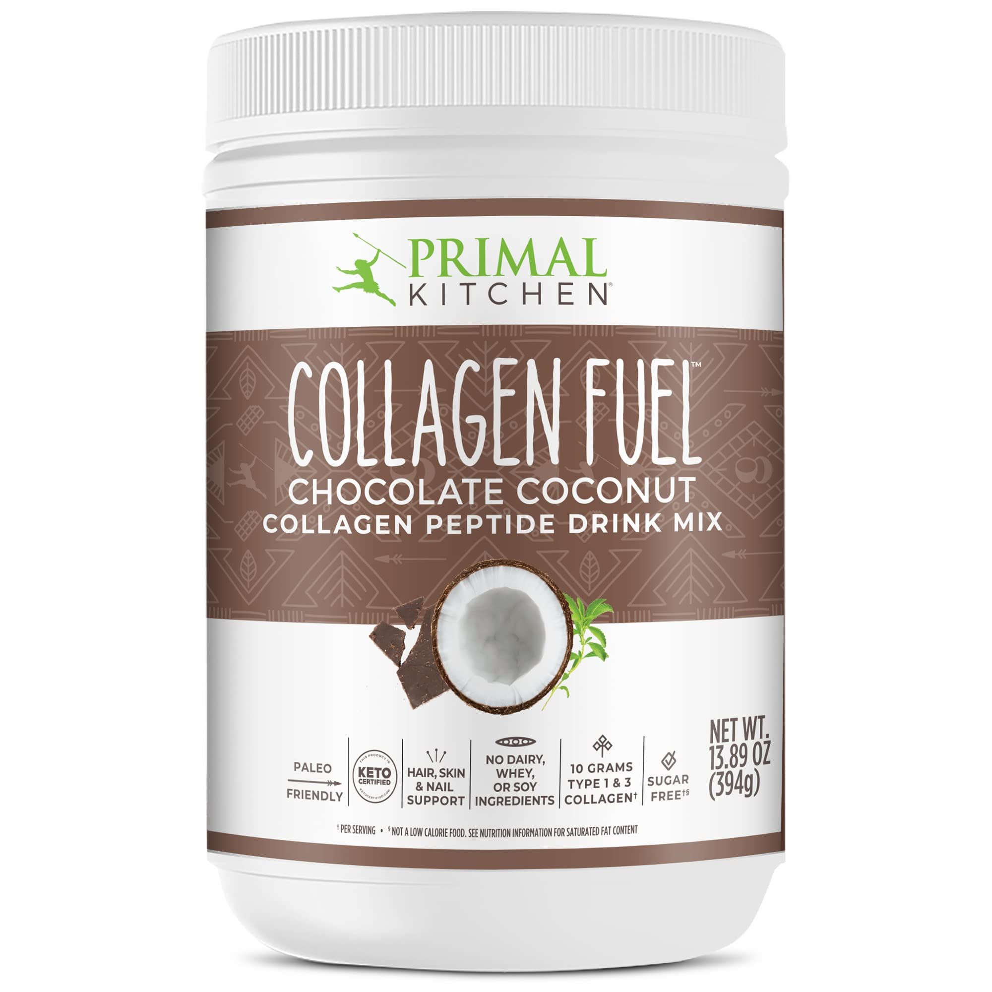 Primal Kitchen Collagen Fuel Collagen Peptide Drink Mix, Chocolate Coconut, No Dairy Coffee Cream... | Amazon (US)