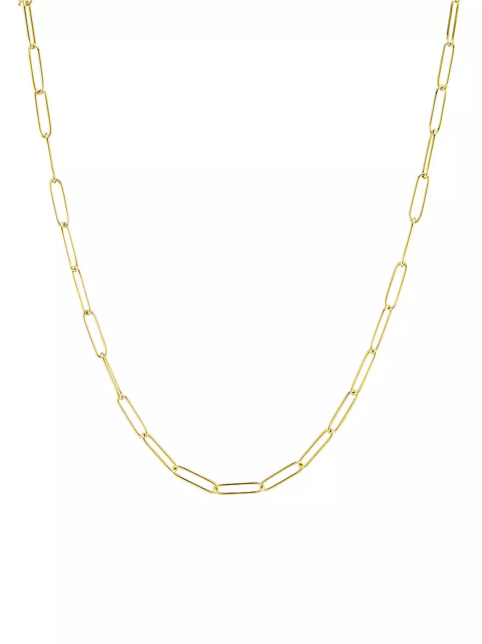 18K Yellow Gold Paperclip-Link Necklace/18" | Saks Fifth Avenue