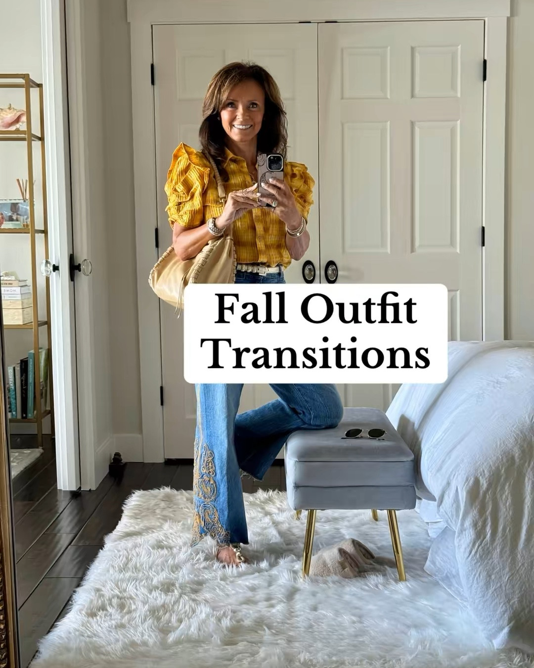 Transition your Fall outfit  I’m loving this plaid button down top. There are so many details here! I can wear this blouse on warm autumn days either flip flops or kitten heels, or on cool days suede boots. I can switch out a lighter leather handbag to a darker suede handbag too!
kimbentley Fall outfit fall boots

#LTKShoeCrush #LTKPetite #LTKSeasonal