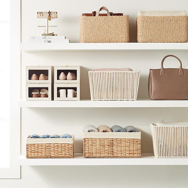 Natural Montauk Woven Rectangular Storage Bins | The Container Store