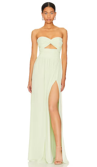 Adele Gown in Honeydew Sage Green Dress Sage Dress Green Gown Sage Gown Formal Green Dress | Revolve Clothing (Global)