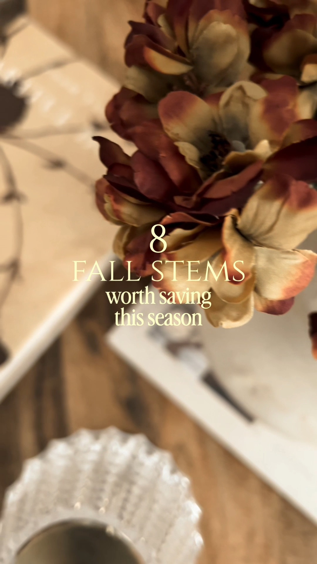 Consider this my official fall stem lineup! If you’re looking for a more elevated & collected look for your home, these are the stems for you!

*The last stems are from Hobby Lobby so I can’t link them

Fall decor, fall styling, vase styling, fall florals, faux stems, console styling, vintage inspired, moody decor

#LTKHome #LTKSeasonal