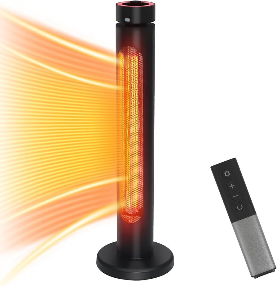 Outdoor Electric Patio Heater, 1500W Infrared Heater Electric Patio Heater with Remote Control, T... | Amazon (US)