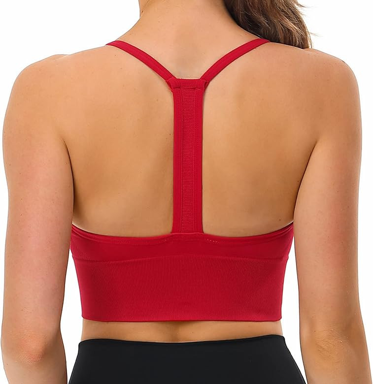 Sports Bra, Workout Tops for Women, Medium Impact Strappy Padded Sports Bras for Women High Suppo... | Amazon (US)