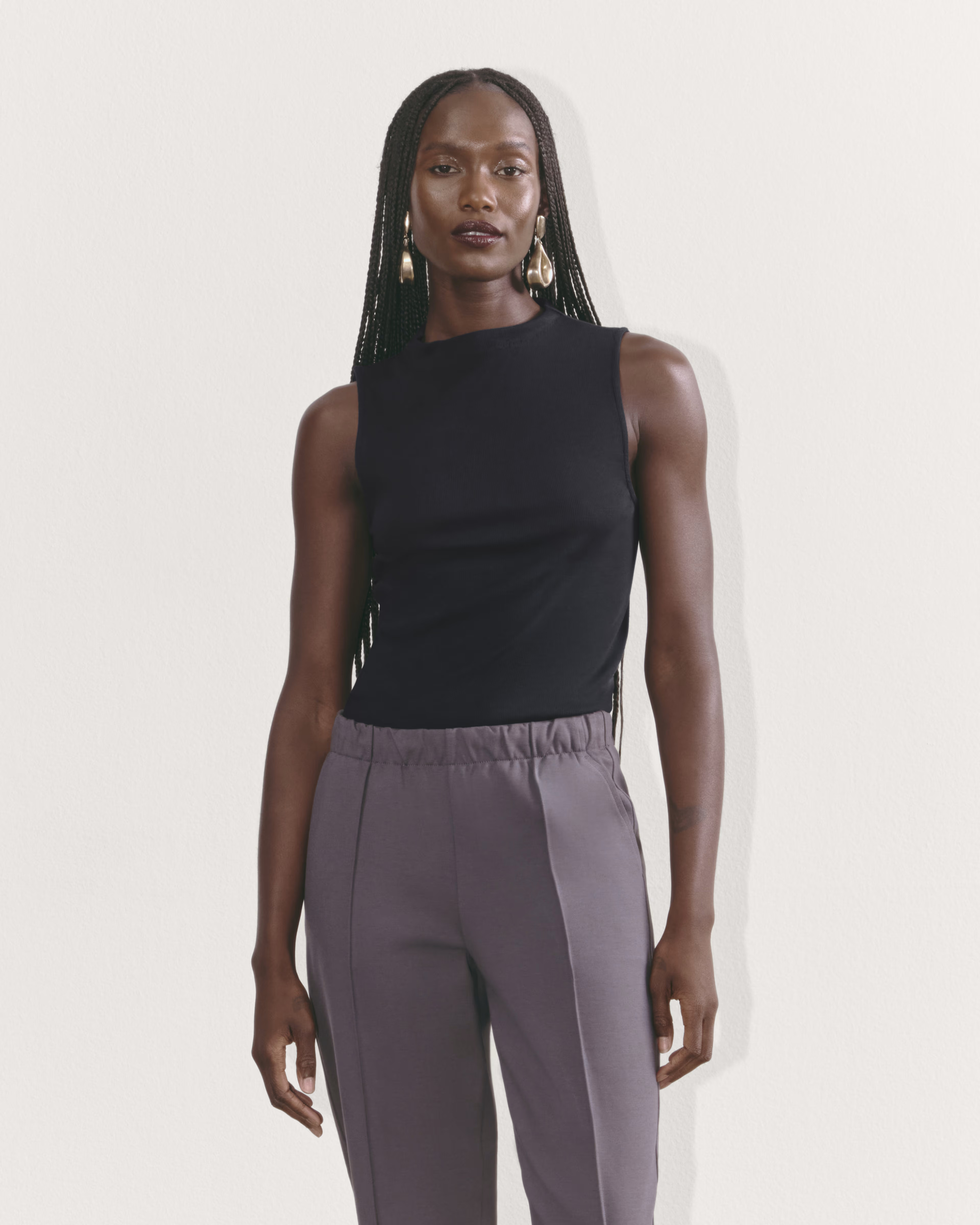 The Luxe Rib Funnel-Neck Tank | Everlane