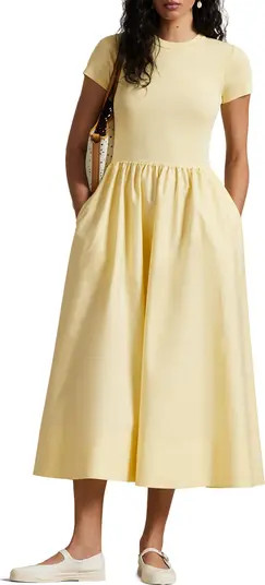 Short Sleeve Cotton Midi Dress | Nordstrom