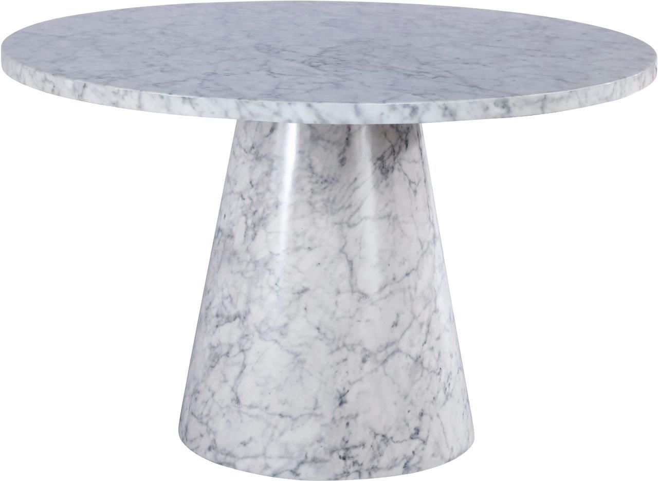 Omni White Faux Marble Dining Table | 1stopbedrooms