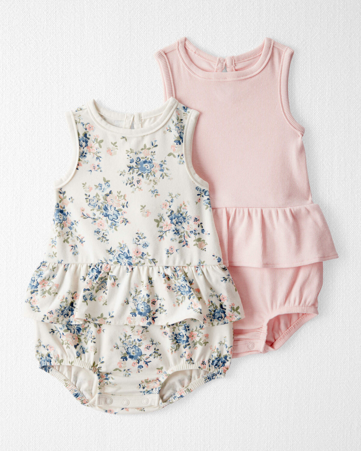 Baby 2-Pack Organic Cotton Bubble Rompers | Carter's Inc