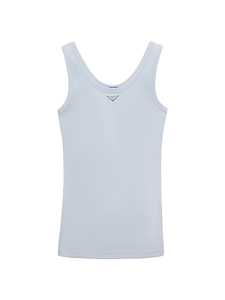 Women's Ribbed Knit Top - Light Blue - Size 4 | Saks Fifth Avenue