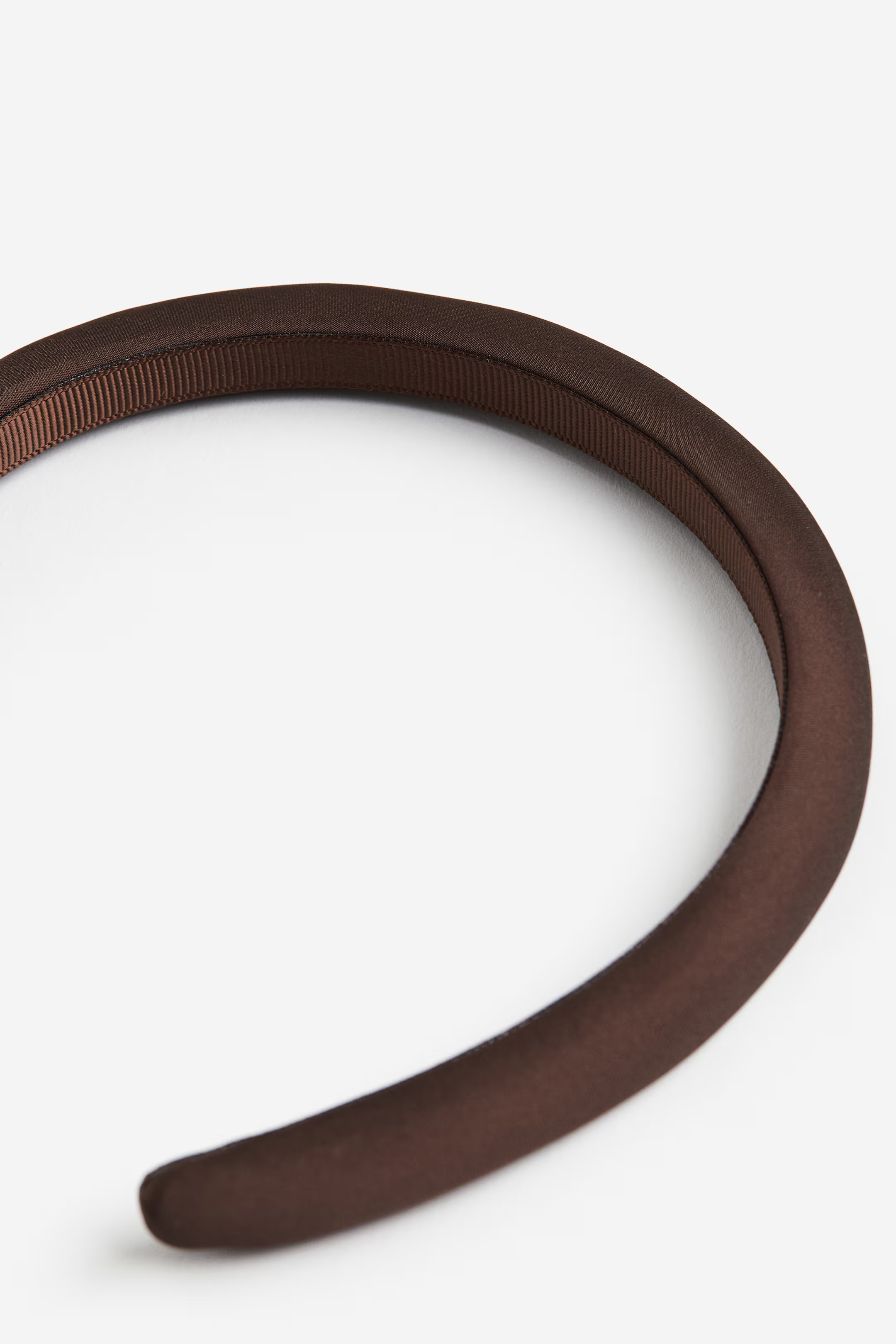 Padded satin Alice band - Dark brown - Ladies | H&M GB | H&M (UK, MY, IN, SG, PH, TW, HK)