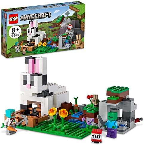 LEGO Minecraft The Rabbit Ranch 21181 Building Toy Set; Toy Bunny House Playset; Birthday and Easter | Amazon (US)