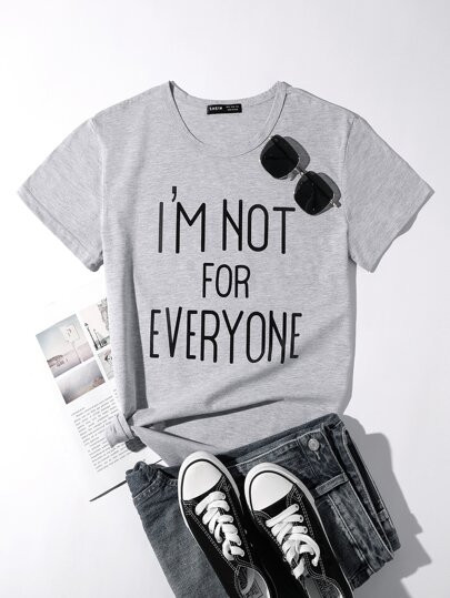 Plus Slogan Graphic Tee | SHEIN