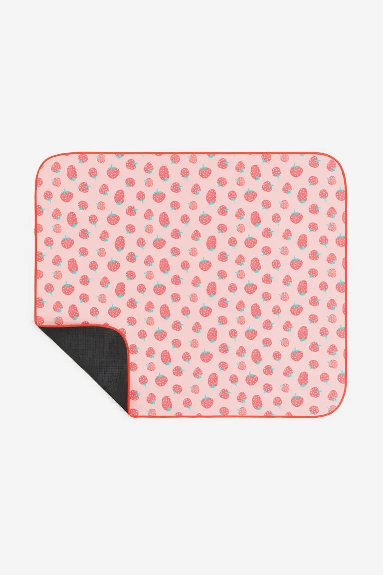 Patterned Picnic Blanket - Light pink/strawberry - Home All | H&M US | H&M (US + CA)