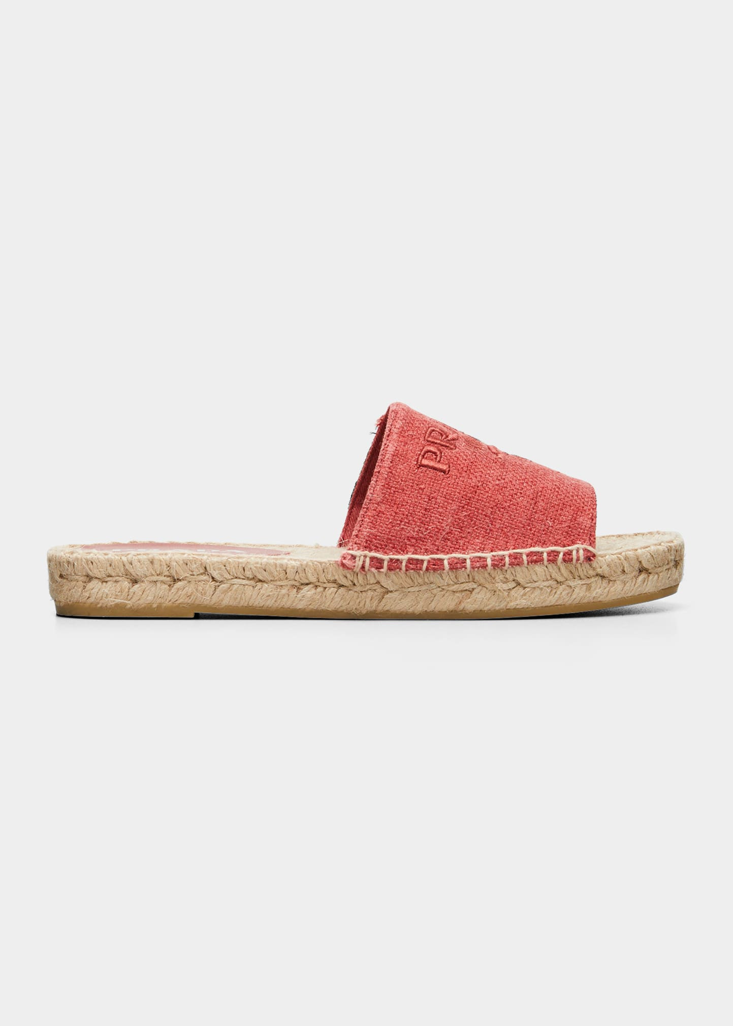 Linen Logo Flat Espadrille Sandals | Bergdorf Goodman