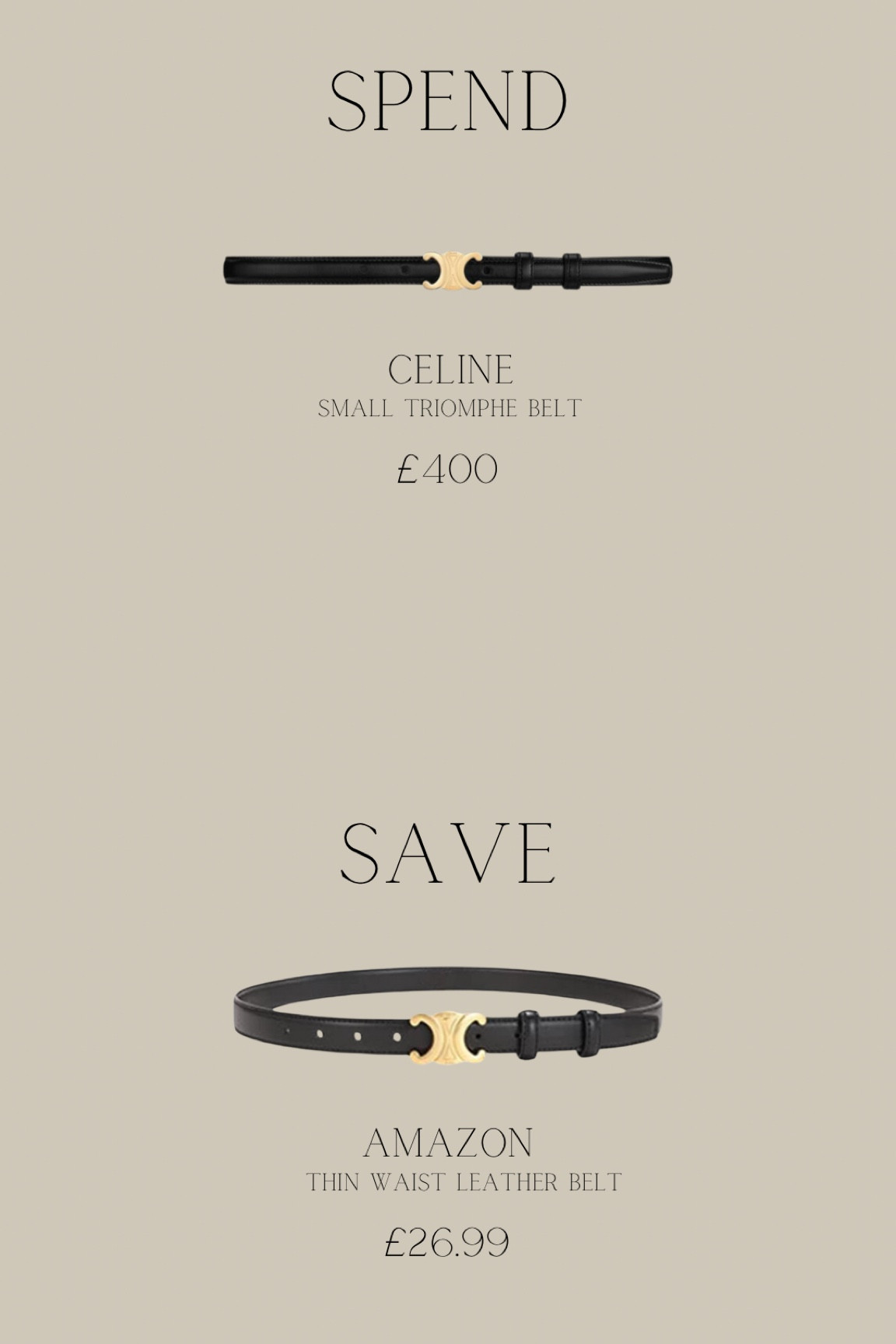 Celine belt dupe 