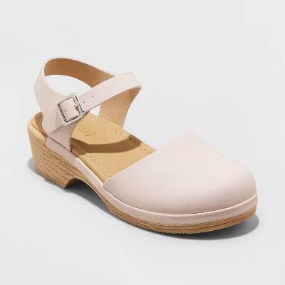Girls' Daisy Clog Heels - Cat & Jack™ Blush | Target