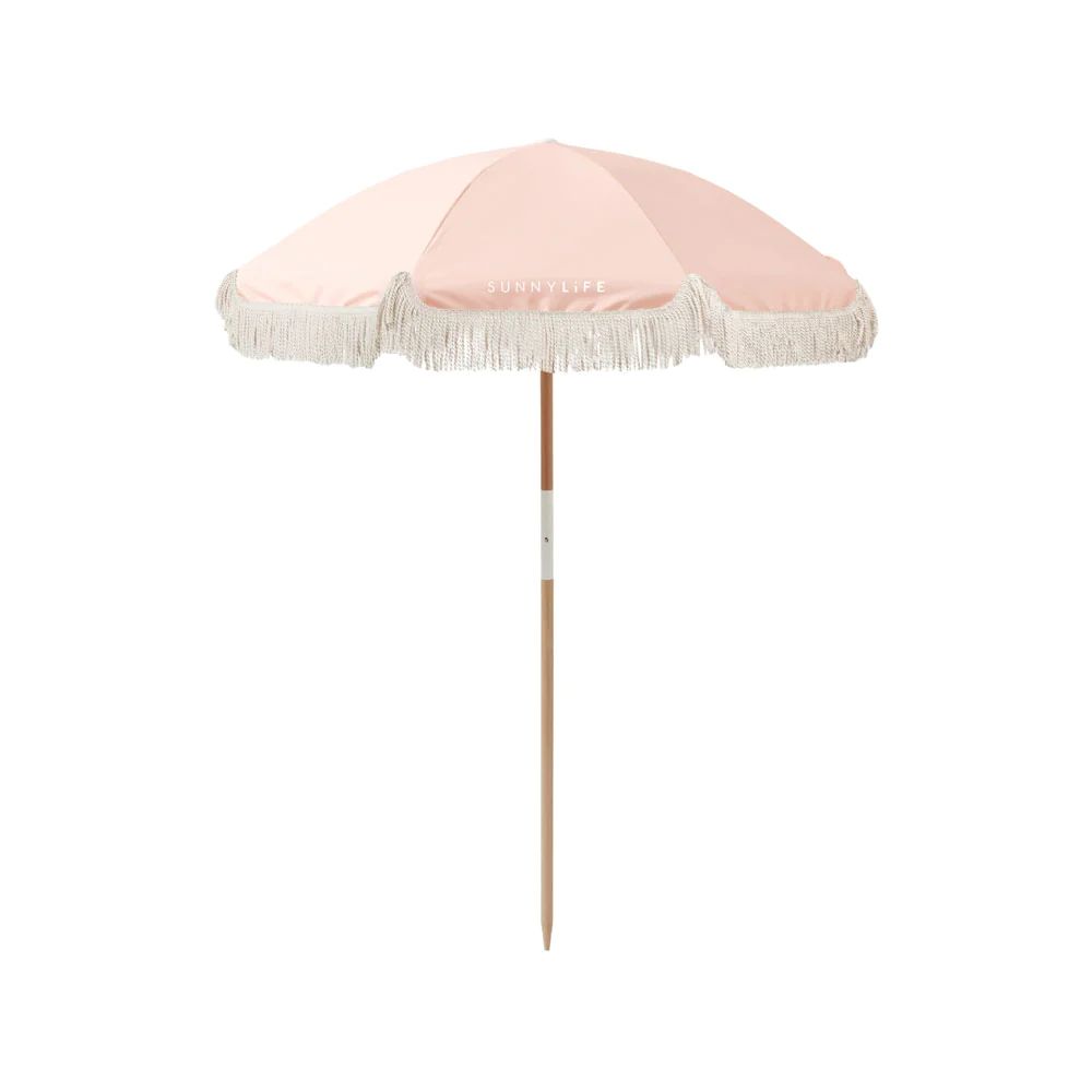 Sunnylife Luxe Beach Umbrella - Salmon | The Beaufort Bonnet Company