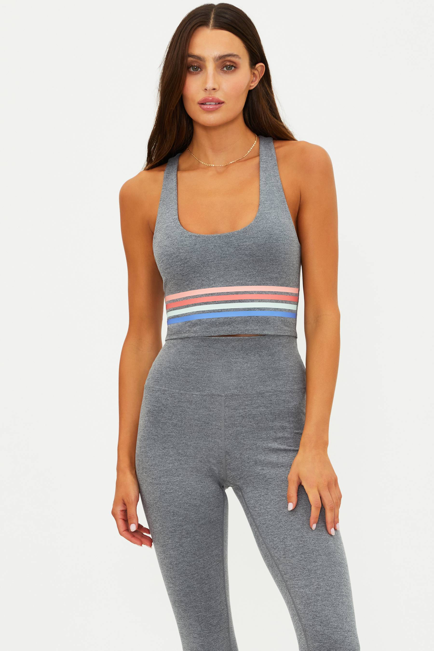 Yara Top Horizon Heather Gray Soft Serve | Heather Gray Active Tank | Beach Riot | Beach Riot