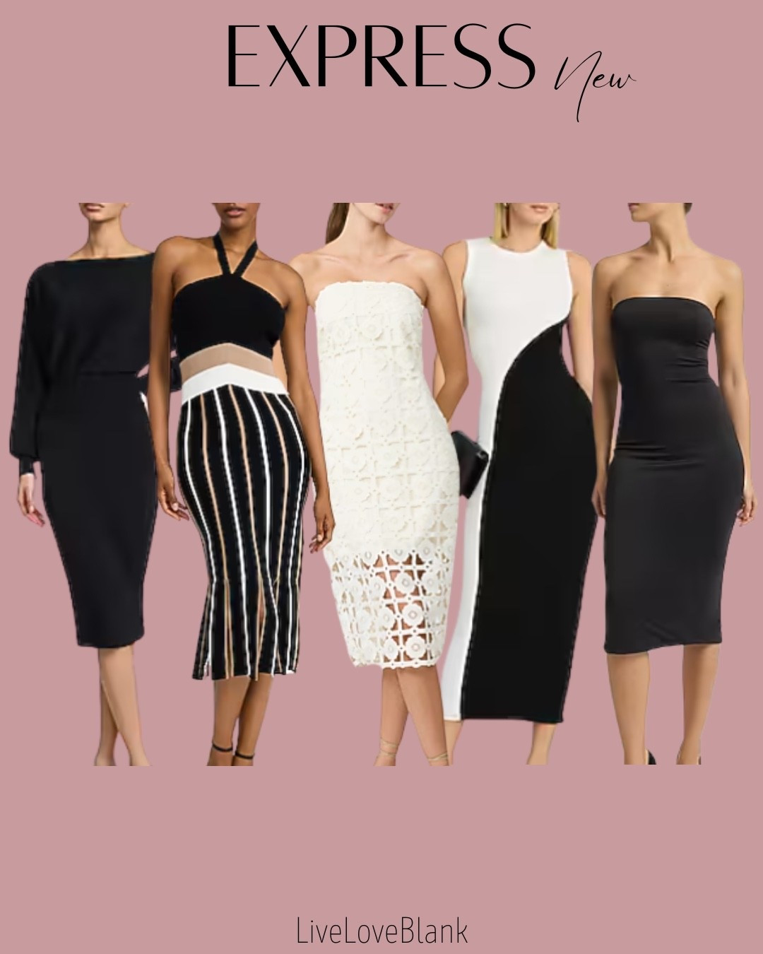 New dresses from express 
Black and white dresses
Date night dresses


#LTKWorkwear #LTKootd #LTKSeasonal