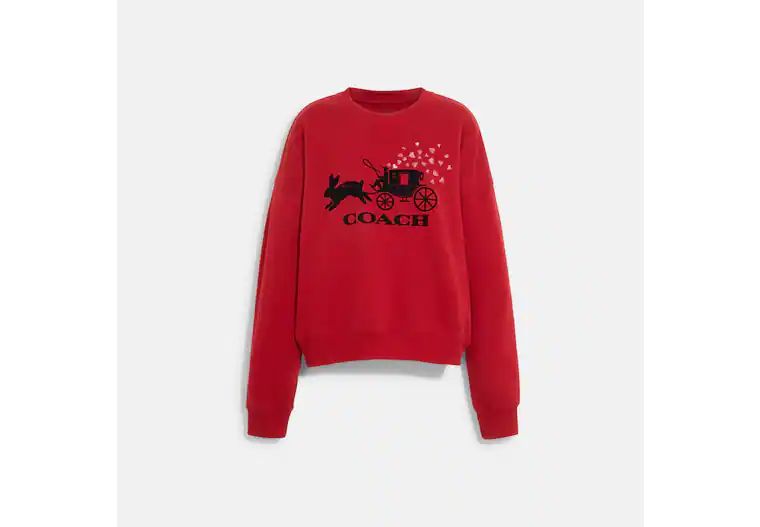 Lunar New Year Rabbit And Carriage Crewneck Sweatshirt | Coach Outlet
