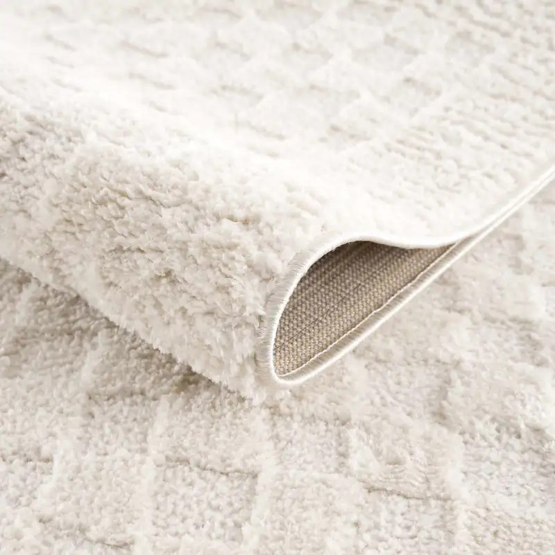 Leryn Ivory Checkered Area Rug | Boutique Rugs
