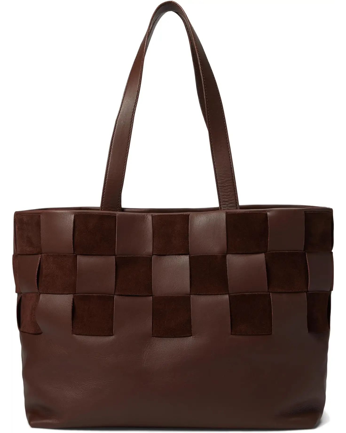 Madewell The Basketweave Tote in Leather and Suede | Zappos