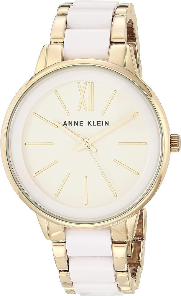 Amazon.com: Anne Klein Women's AK/1412IVGB Gold-Tone and Ivory Resin Bracelet Watch : Clothing, S... | Amazon (US)