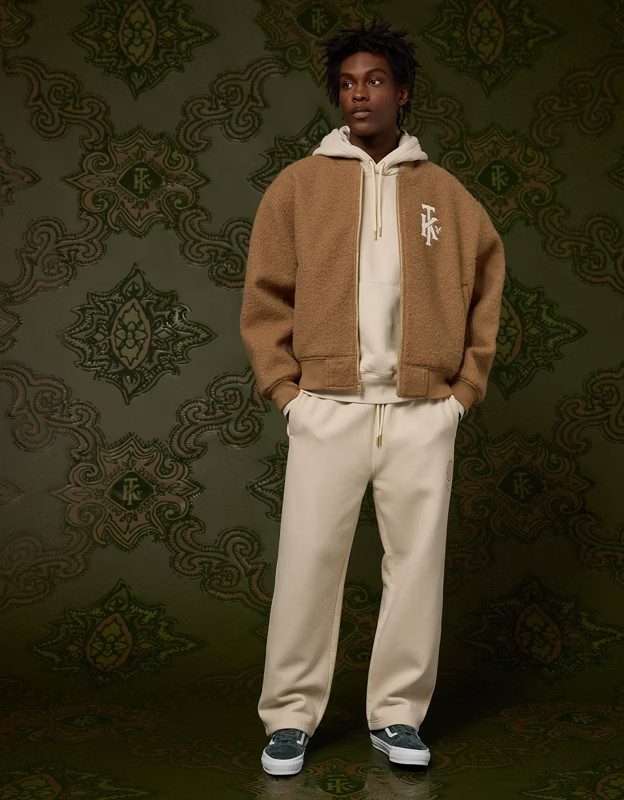 AE x Tru Kolors Sherpa Bomber Jacket | American Eagle Outfitters (US & CA)