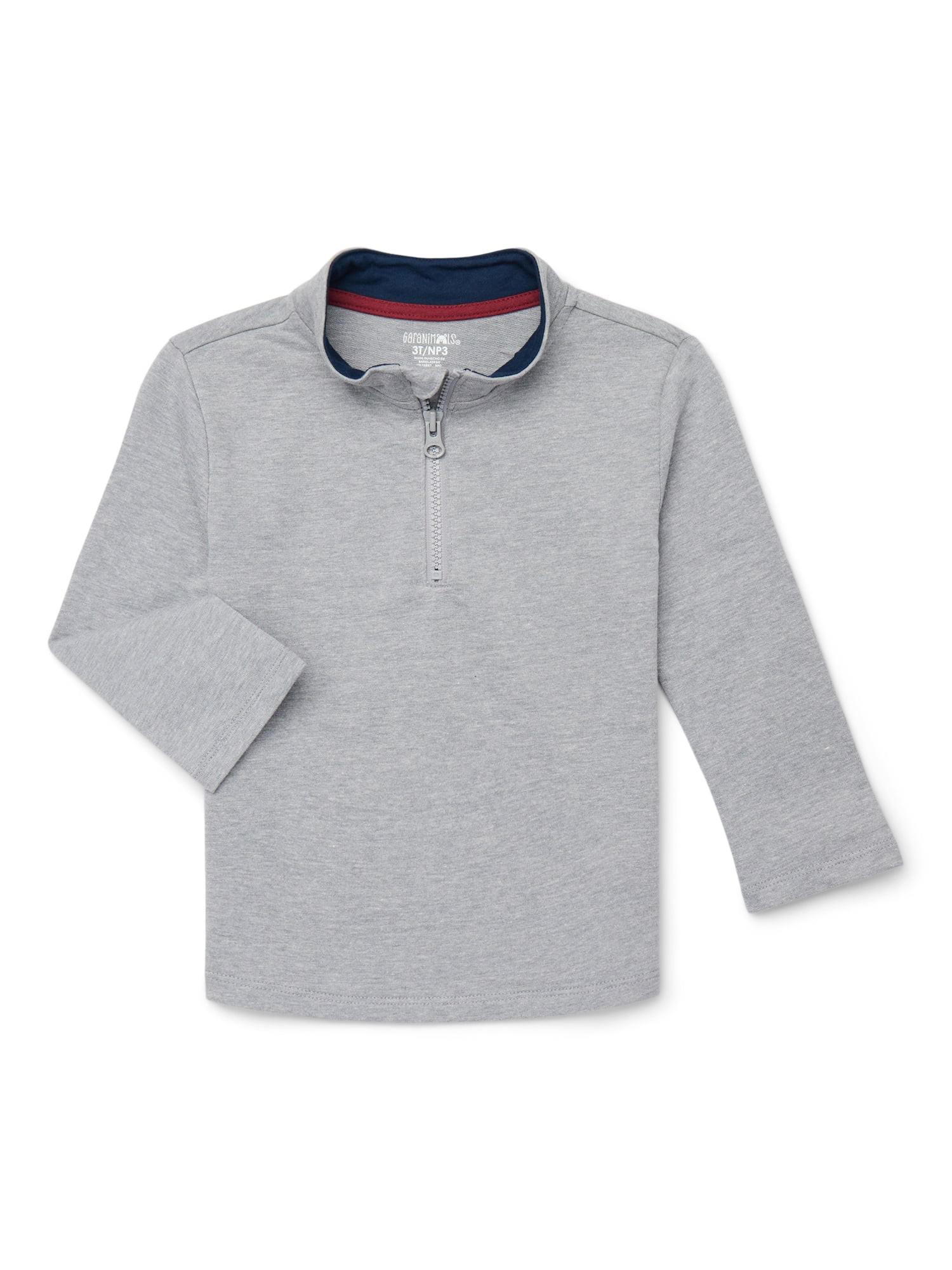Garanimals Toddler Boys Quarter Zip Pullover with Long Sleeves, Sizes 18M-5T | Walmart (US)