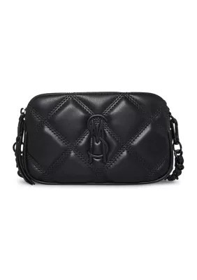Steve Madden Quilted Double Zip Crossbody, Black | Belk