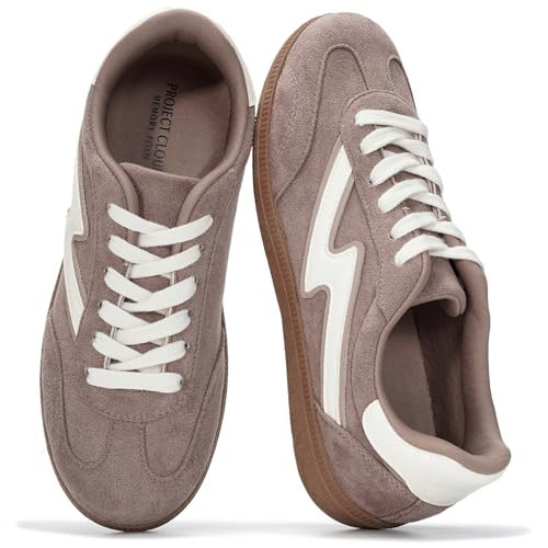 Project Cloud Fashion Sneakers for Women 2026 - Lace-Up Shoes Trendy Women Sneakers with Memory Foam Insole Women's Fashion Sneakers Non-Slip Womens Shoes (Irita, TAUPMULT,8M) Taupe Multi | Amazon (US)
