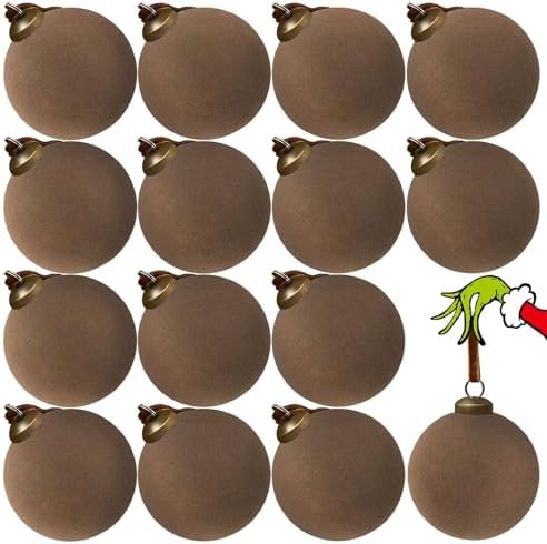 15 Pcs Velvet Christmas Balls, 3.15" Large Velvet Christmas Ornaments Balls, Plastic Shatterproof... | Amazon (US)