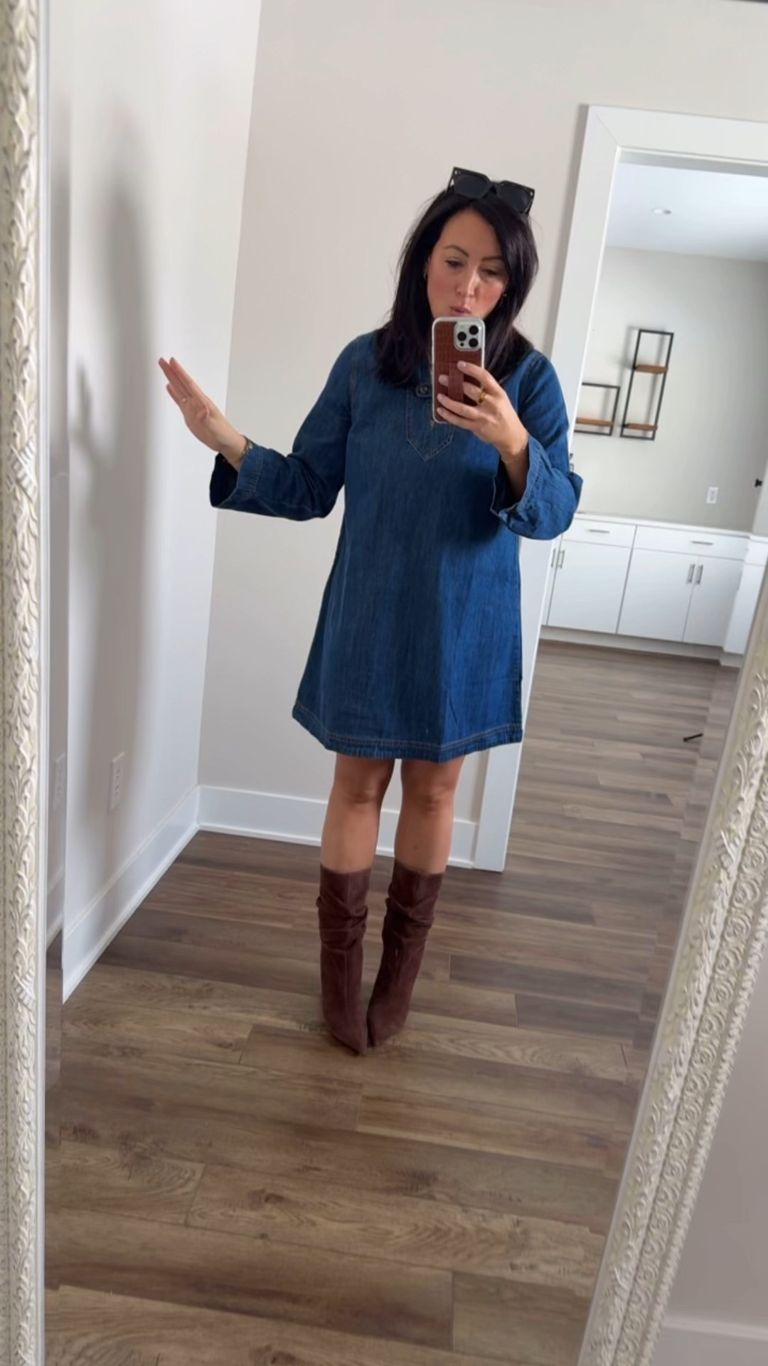 OLD NAVY HAUL
• medium dress - true to size 
• boots true to size 


#LTKgrwm #LTKPetite #LTKOver40