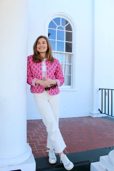 Stylish and cozy quilted jackets are the must-have item for cool spring days and early summer evenings. This floral-patterned design that I found at the @blueheronclothingboutique is perfect for Easter brunch! Shop similar looks on my LTK!


#LTKfindsunder50 #LTKSeasonal #LTKSpringSale