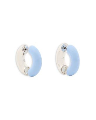 Interlock Cubic Zirconia Half Blue Huggie Hoop Earrings | Bloomingdale's (US)