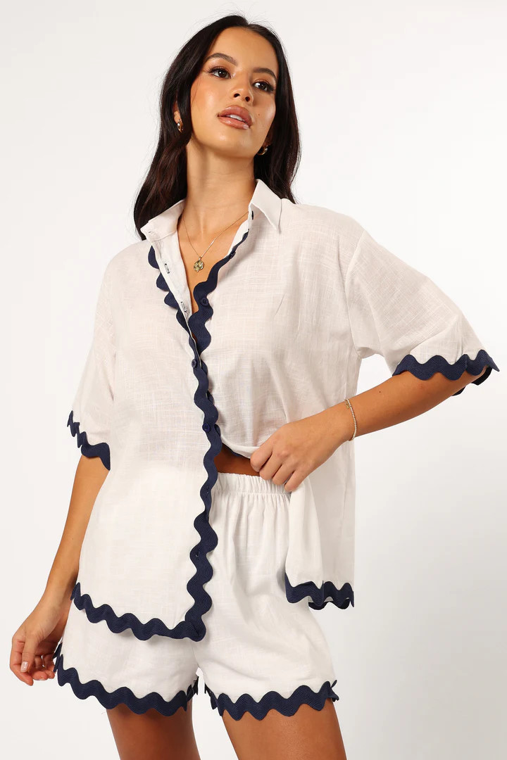 Wilson Short Set - White Navy | Petal & Pup (US)