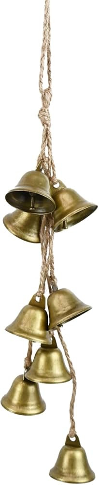 Christmas Cow Bells Rustic Vintage Bells with Jute Hanging Rope Christmas Hanging Metal Cow Bells... | Amazon (UK)