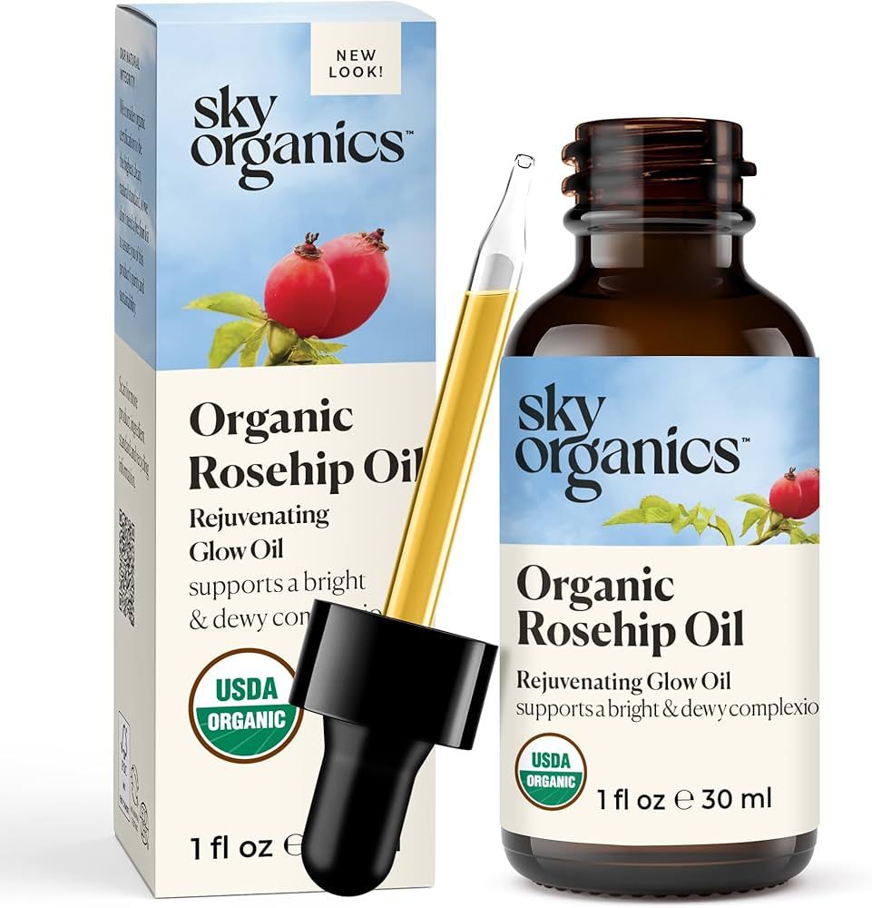 Sky Organics Organic Rosehip Oil (1oz) Cold-Pressed Rosehip Seed Oil, Anti-aging Face Oil, Antiox... | Amazon (US)