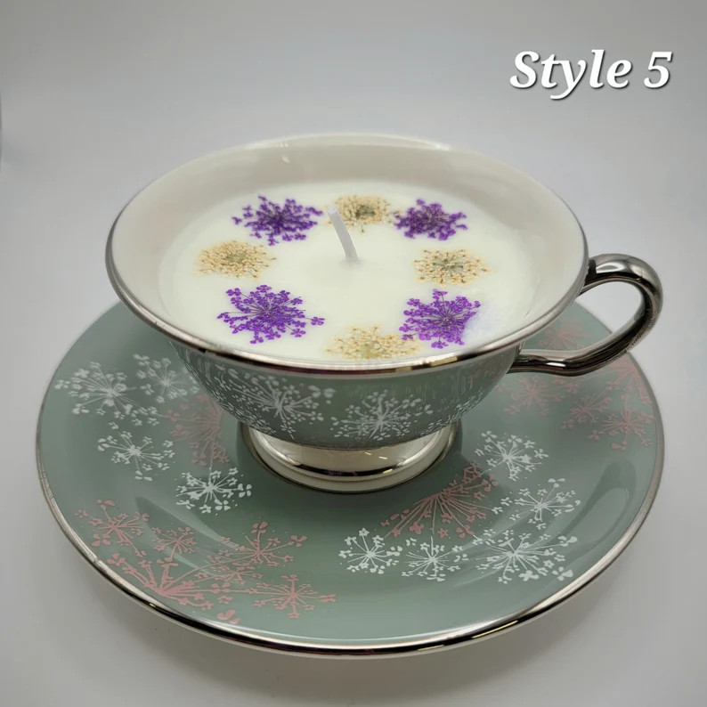 Candle Gift, Tea Cup Candle, Unique Gift, Cottage Core, Gift for Her, Bridal Shower, Tea Gift, Re... | Etsy (US)