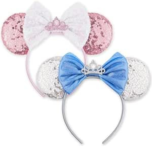 Mouse Ears Headband, Princess Mouse Ears Headbands for Halloween Costume, Princess Party Headwear... | Amazon (US)