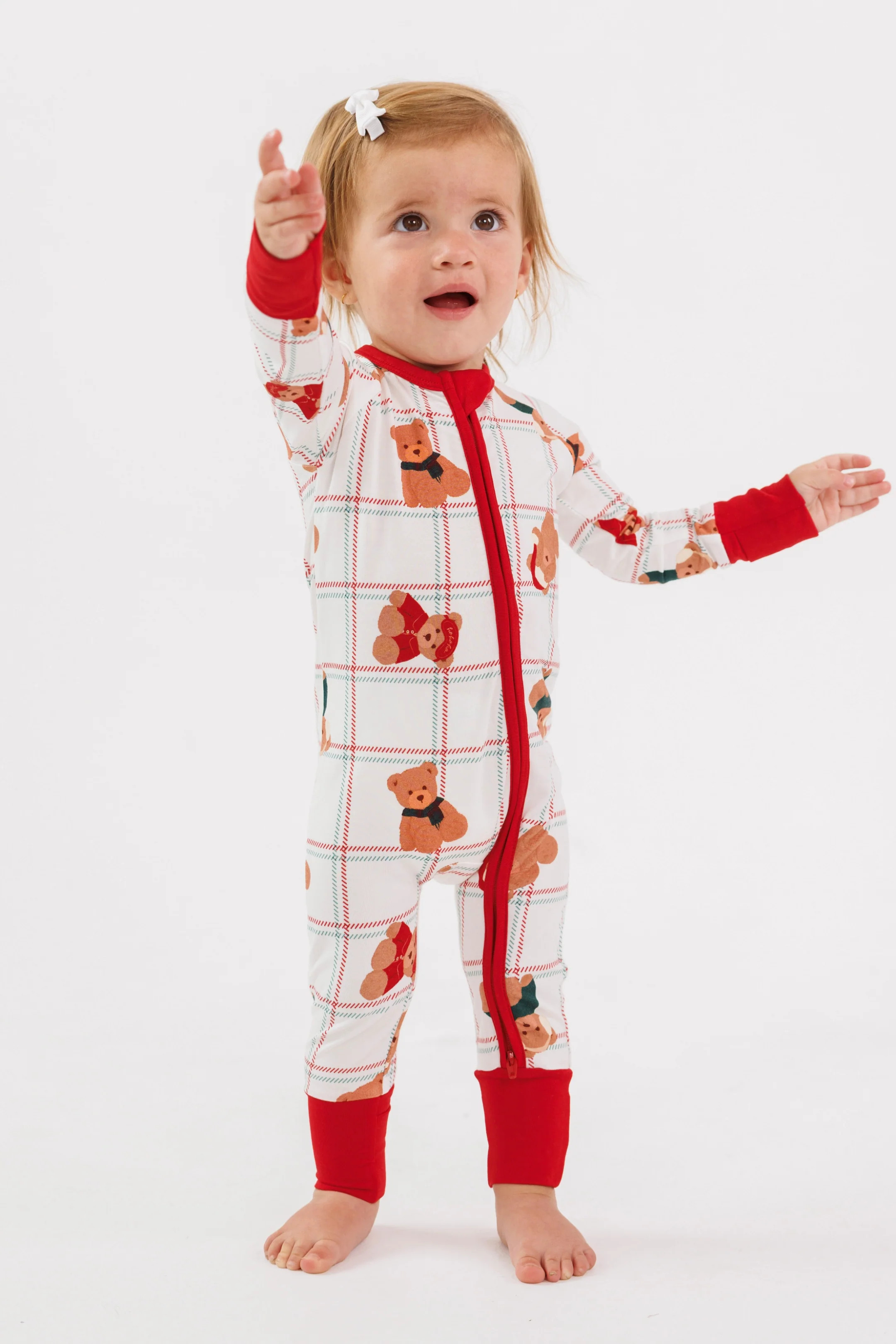 Cozy Christmas Bears Zipper Romper | Bamboo Baby Pajamas | In My Jammers | In My Jammers