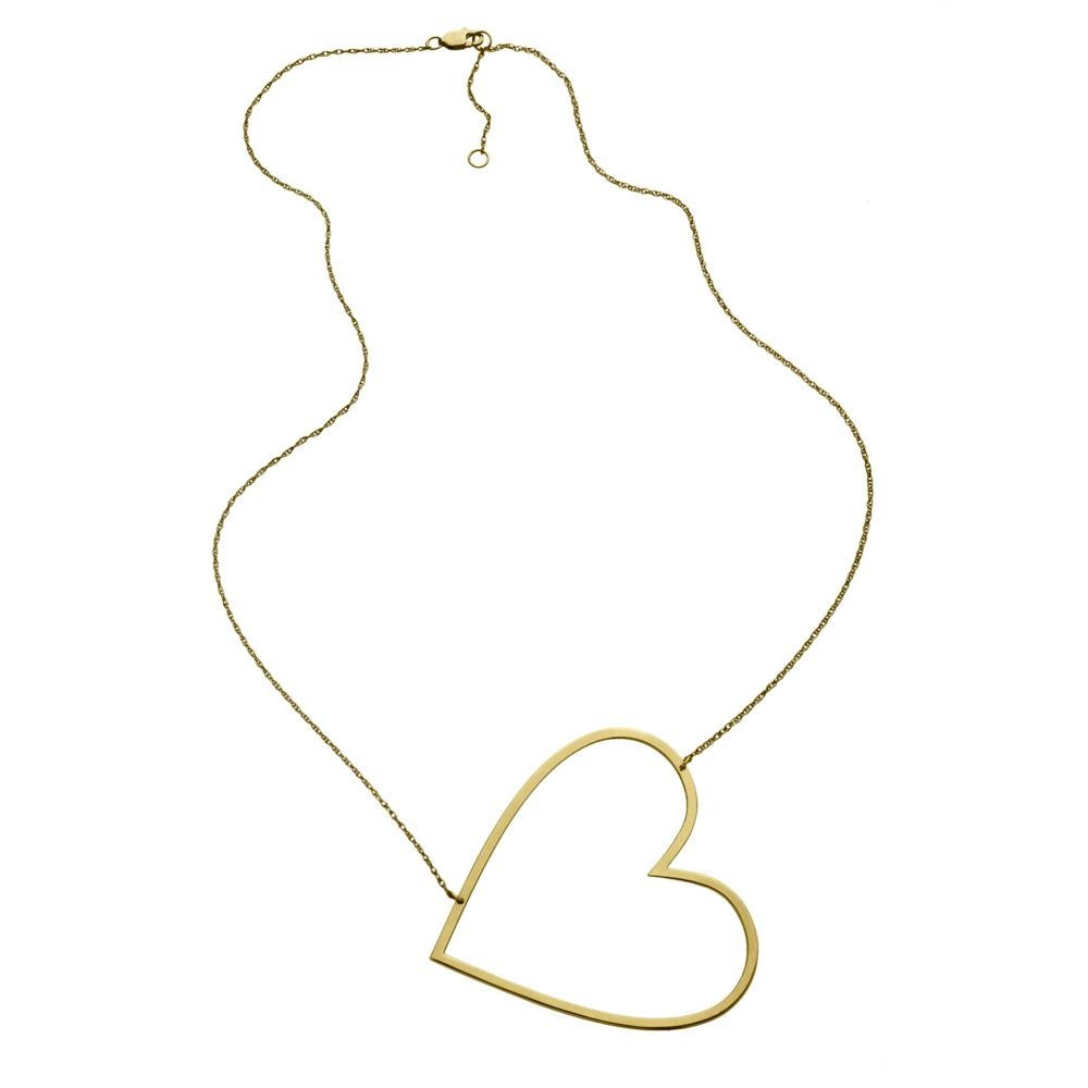 Marissa Large Open Heart Necklace | Jennifer Zeuner Jewelry