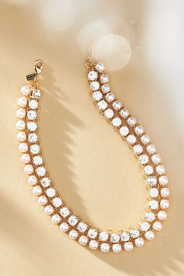 Kenneth Jay Lane Crystal & Pearl Necklace | Anthropologie (US)