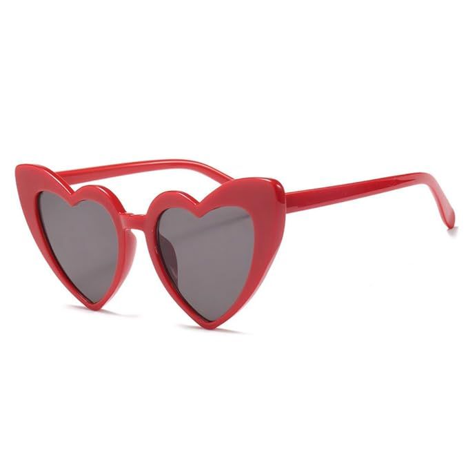 MINCL/New Fashion Love Heart Sexy Shaped For Women Brand Designer Sunglasses UV400 | Amazon (US)