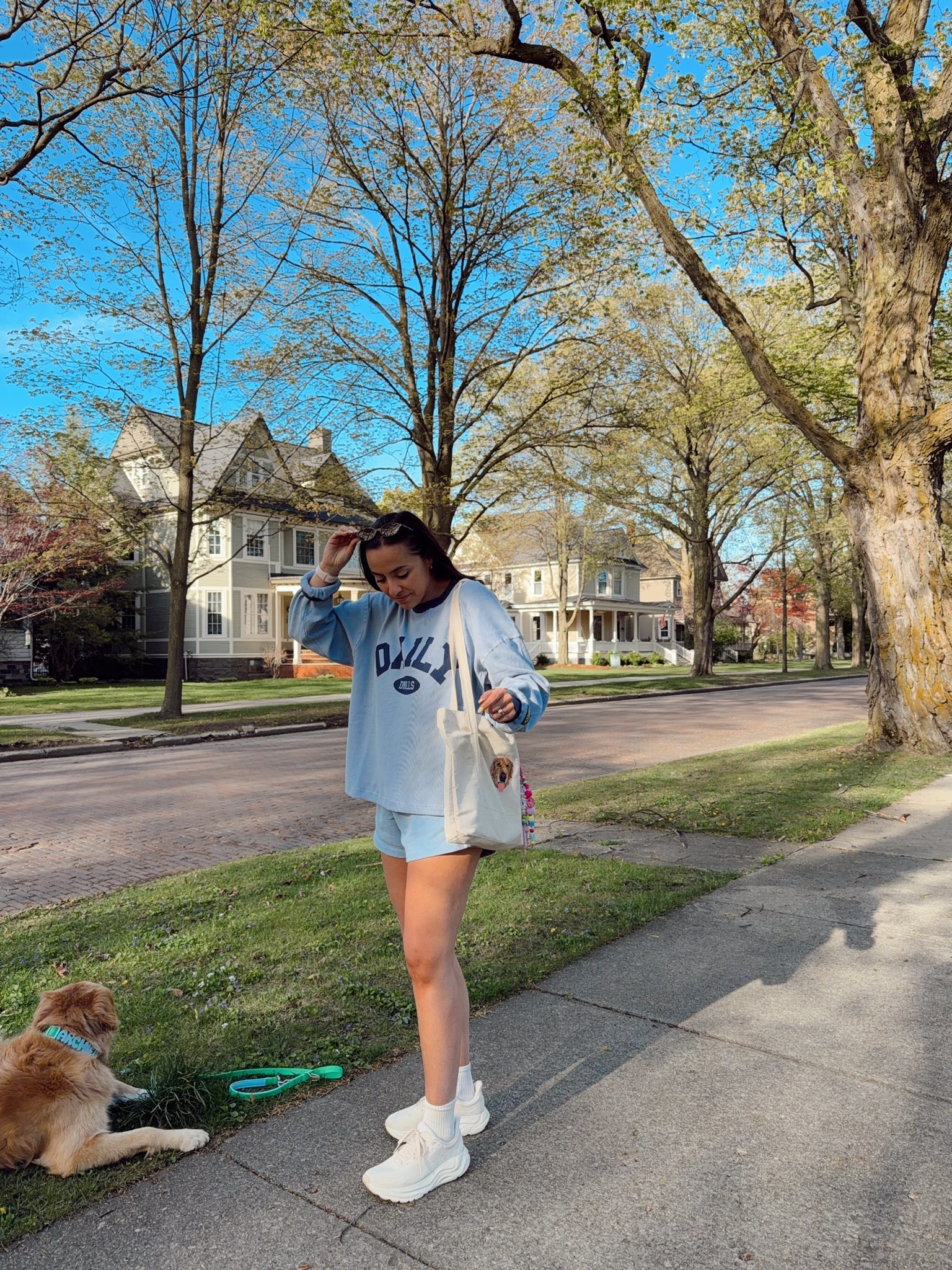 Summer matching set for walks!! 🫶🏼🚶🏻‍♀️☁️

#LTKdayinmylife #LTKootd #LTKgrwm