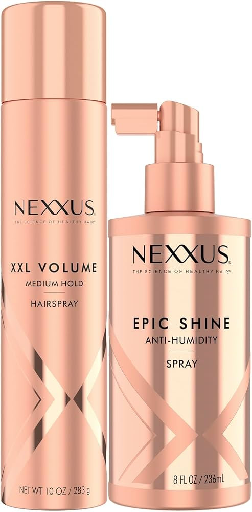 Nexxus Medium-Hold Hairspray for Volume 10 oz & Epic Shine Anti-Humidity Spray Heat Protection 8 ... | Amazon (US)