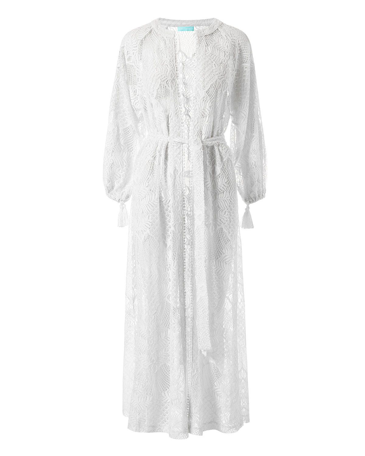 Melissa Odabash Yasmin Long Lace Coverup Kimono | Neiman Marcus