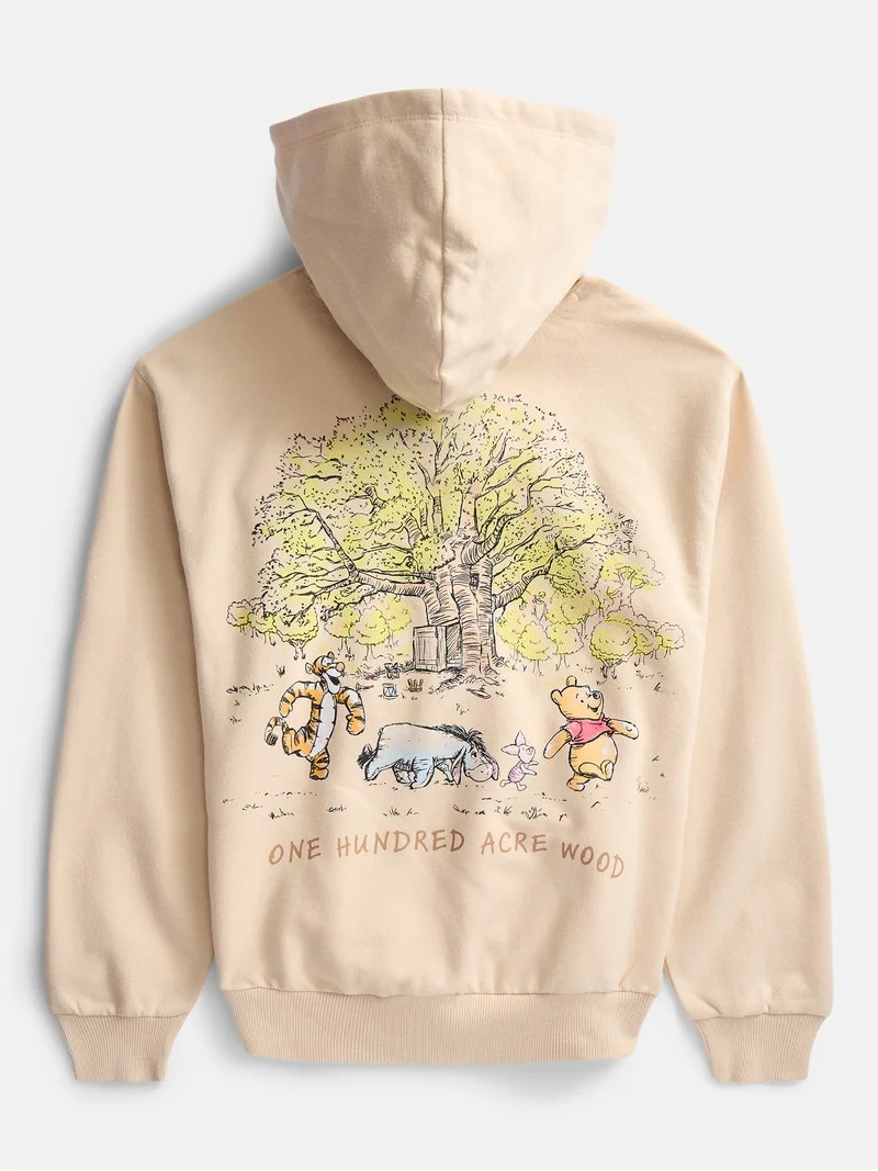 Disney Winne the Pooh Girls Hundred Acre Woods Graphic Fleece Hoodie, Sizes 4-16 | Walmart (US)