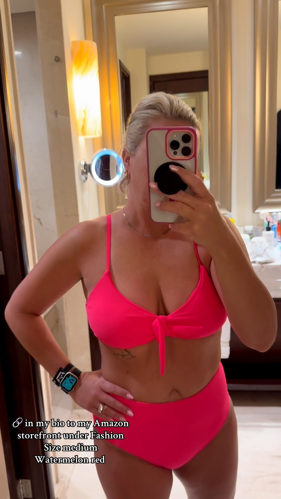 I love love love this Amazon swimsuit! Great tummy control and booty coverage! I did a size medium and the color is watermelon red. 🫶🏻

#swimwearfashion #swimsuit #swimwear #momsover40 #fyp #vacation #summer #swimming #boymom #foryou #foryoupage #sun #pool #ocean #ootd #swimwearstyle

#LTKootd #LTKSwim #LTKmomlife